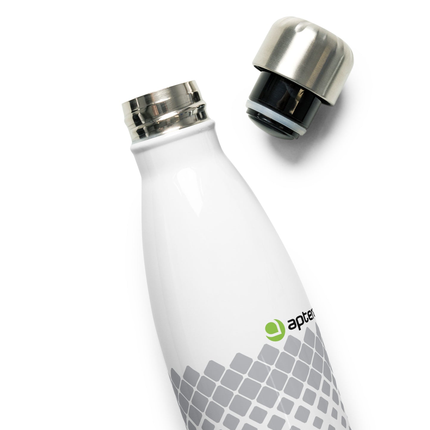 Dissolving Solar White Stainless Steel Water Bottle